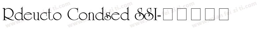 Rdeucto Condsed SSI字体转换